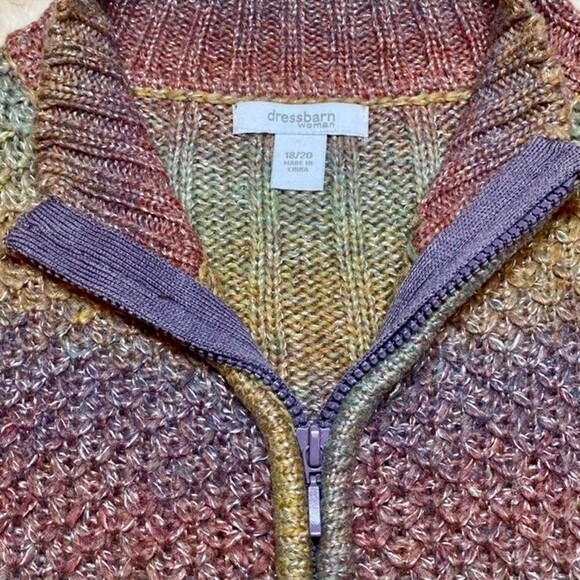 DRESSBARN Zip-up Sweater Size 18/20 (Bx 2) - Picture 3 of 10